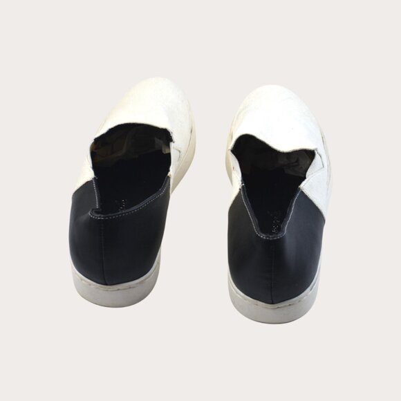 Free People Black/White Sneakers | Size 37| Women's Leather Shoes Size 6.5 - Picture 3 of 7